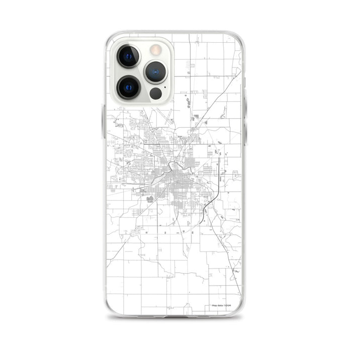 Custom Muncie Indiana Map iPhone 12 Pro Max Phone Case in Classic