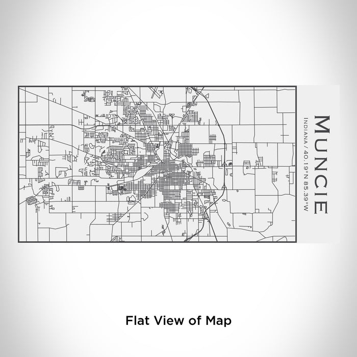 Rendered View of Muncie Indiana Map Engraving on 17oz Stainless Steel Insulated Cola Bottle in White