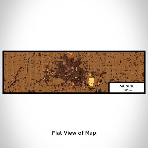 Flat View of Map Custom Muncie Indiana Map Enamel Mug in Ember