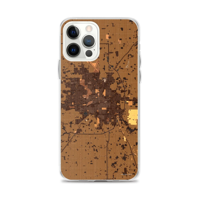 Custom Muncie Indiana Map iPhone 12 Pro Max Phone Case in Ember