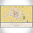 Muncie Indiana Map Print Landscape Orientation in Woodblock Style With Shaded Background
