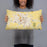 Person holding 20x12 Custom Muncie Indiana Map Throw Pillow in Woodblock