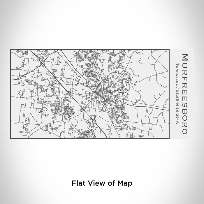 Rendered View of Murfreesboro Tennessee Map Engraving on 17oz Stainless Steel Insulated Cola Bottle in White