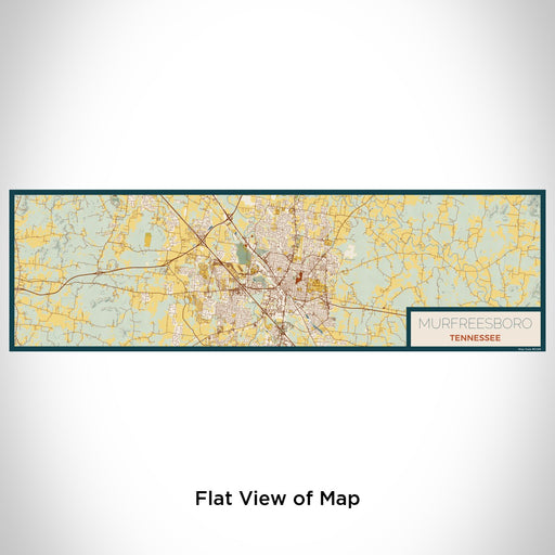 Flat View of Map Custom Murfreesboro Tennessee Map Enamel Mug in Woodblock