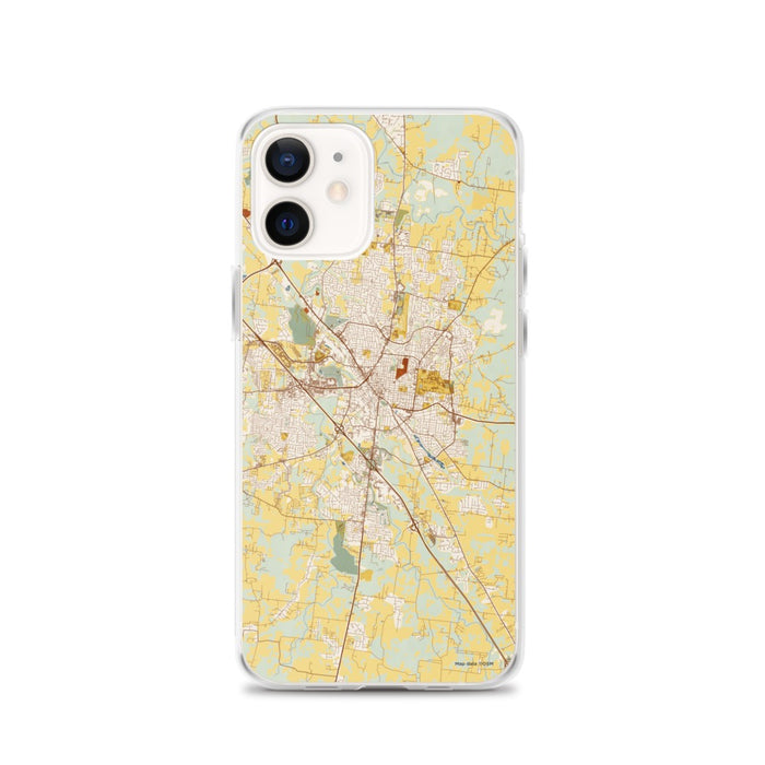 Custom Murfreesboro Tennessee Map iPhone 12 Phone Case in Woodblock