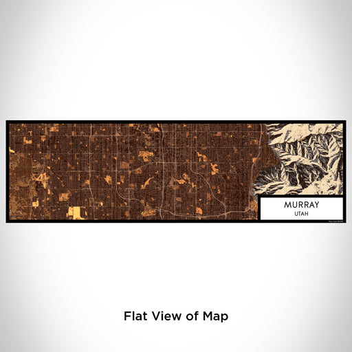 Flat View of Map Custom Murray Utah Map Enamel Mug in Ember