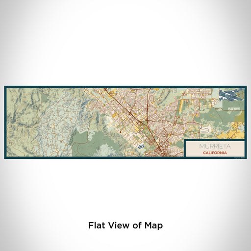 Flat View of Map Custom Murrieta California Map Enamel Mug in Woodblock