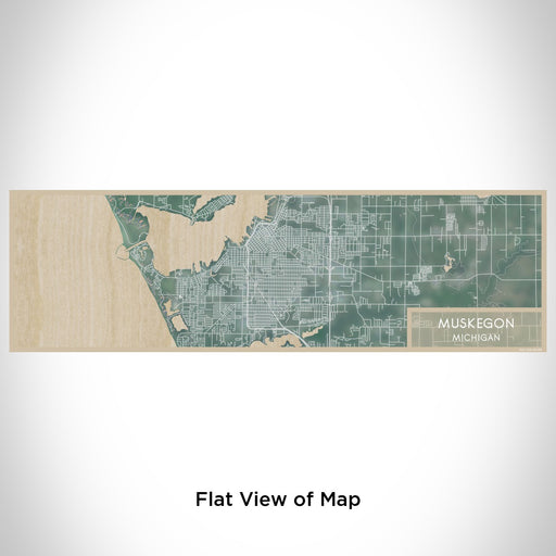 Flat View of Map Custom Muskegon Michigan Map Enamel Mug in Afternoon