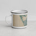 Left View Custom Muskegon Michigan Map Enamel Mug in Afternoon