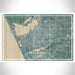 Muskegon Michigan Map Print Landscape Orientation in Afternoon Style With Shaded Background