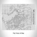 Rendered View of Muskegon Michigan Map Engraving on 20oz Stainless Steel Insulated Bottle with Bamboo Top