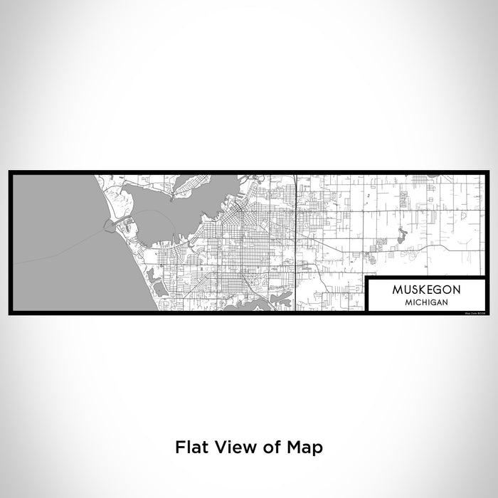 Flat View of Map Custom Muskegon Michigan Map Enamel Mug in Classic