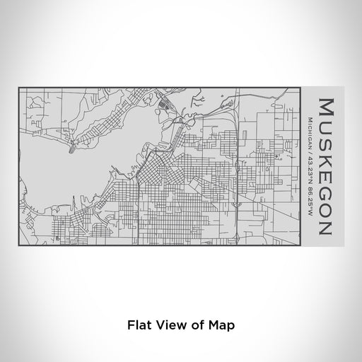 Rendered View of Muskegon Michigan Map Engraving on 17oz Stainless Steel Insulated Cola Bottle