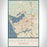 Muskegon Michigan Map Print Portrait Orientation in Woodblock Style With Shaded Background
