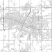 Muskogee Oklahoma Map Print in Classic Style Zoomed In Close Up Showing Details