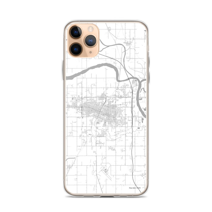 Custom Muskogee Oklahoma Map Phone Case in Classic