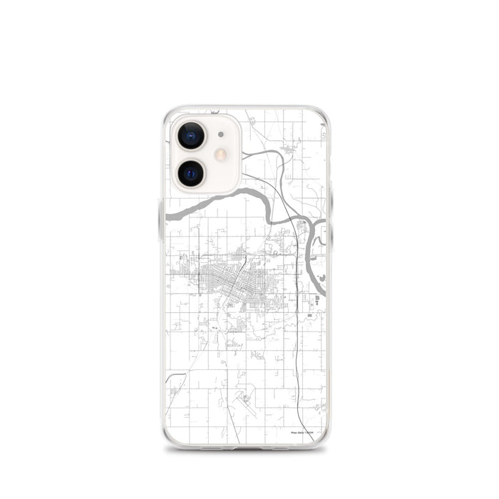 Custom Muskogee Oklahoma Map iPhone 12 mini Phone Case in Classic