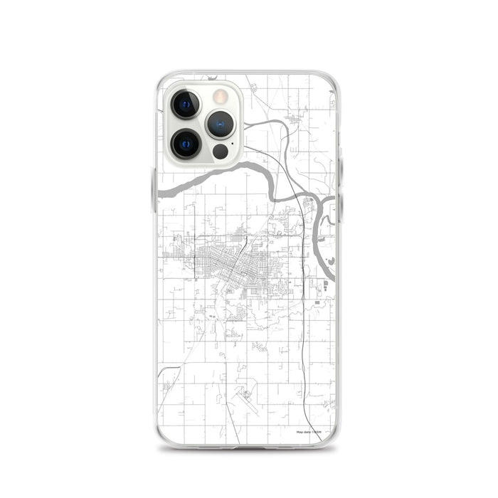 Custom Muskogee Oklahoma Map iPhone 12 Pro Phone Case in Classic