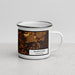 Right View Custom Muskogee Oklahoma Map Enamel Mug in Ember