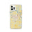 Custom Muskogee Oklahoma Map iPhone 12 Pro Phone Case in Woodblock