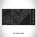 Rendered View of Myrtle Beach South Carolina Map Engraving on 17oz Stainless Steel Insulated Cola Bottle in Black