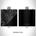 Rendered View of Myrtle Beach South Carolina Map Engraving on 6oz Stainless Steel Flask in Black