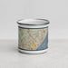 Front View Custom Myrtle Beach South Carolina Map Enamel Mug in Woodblock