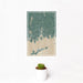 12x18 Mystic Connecticut Map Print Portrait Orientation in Afternoon Style With Small Cactus Plant in White Planter