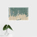 16x24 Mystic Connecticut Map Print Landscape Orientation in Afternoon Style With Tropical Plant Leaves in Water