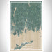 Mystic Connecticut Map Print Portrait Orientation in Afternoon Style With Shaded Background