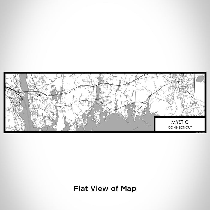 Flat View of Map Custom Mystic Connecticut Map Enamel Mug in Classic