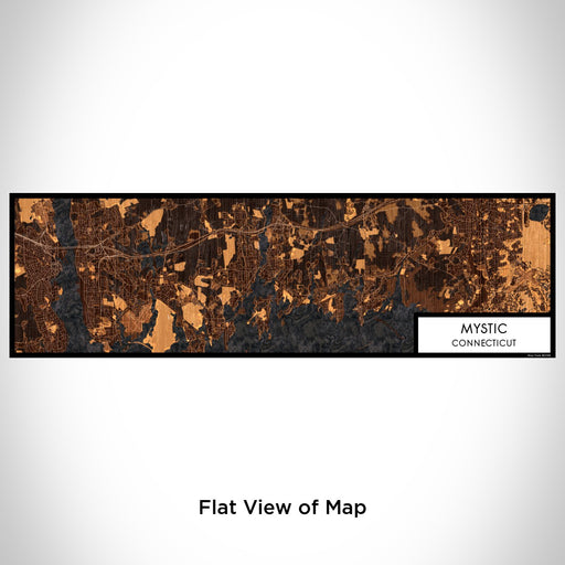Flat View of Map Custom Mystic Connecticut Map Enamel Mug in Ember