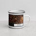 Right View Custom Mystic Connecticut Map Enamel Mug in Ember