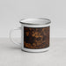 Left View Custom Nacogdoches Texas Map Enamel Mug in Ember