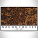 Nacogdoches Texas Map Print Landscape Orientation in Ember Style With Shaded Background
