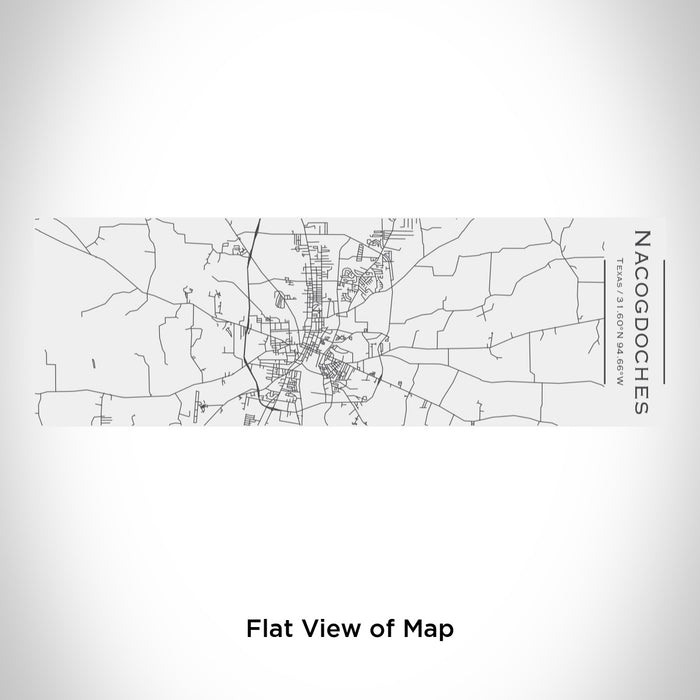 Rendered View of Nacogdoches Texas Map Engraving on 10oz Stainless Steel Insulated Cup with Sliding Lid in White