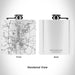 Rendered View of Nacogdoches Texas Map Engraving on 6oz Stainless Steel Flask in White