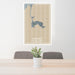 24x36 Nahant Massachusetts Map Print Portrait Orientation in Afternoon Style Behind 2 Chairs Table and Potted Plant