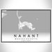 Nahant Massachusetts Map Print Landscape Orientation in Classic Style With Shaded Background