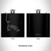 Rendered View of Nahant Massachusetts Map Engraving on 6oz Stainless Steel Flask in Black