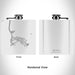 Rendered View of Nahant Massachusetts Map Engraving on 6oz Stainless Steel Flask in White