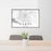 24x36 Nampa Idaho Map Print Lanscape Orientation in Classic Style Behind 2 Chairs Table and Potted Plant
