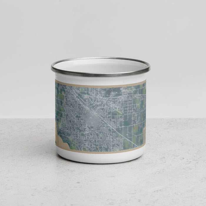 Front View Custom Nampa Idaho Map Enamel Mug in Afternoon