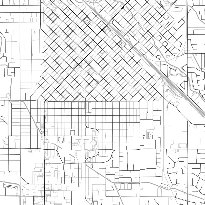 Nampa Idaho Map Print in Classic Style Zoomed In Close Up Showing Details