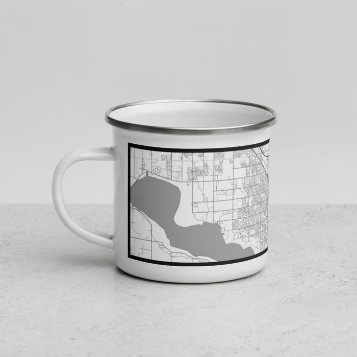 Left View Custom Nampa Idaho Map Enamel Mug in Classic