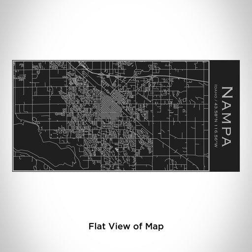 Rendered View of Nampa Idaho Map Engraving on 17oz Stainless Steel Insulated Cola Bottle in Black
