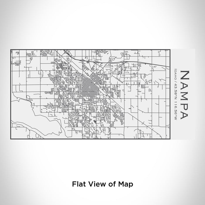 Rendered View of Nampa Idaho Map Engraving on 17oz Stainless Steel Insulated Cola Bottle in White