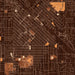 Nampa Idaho Map Print in Ember Style Zoomed In Close Up Showing Details