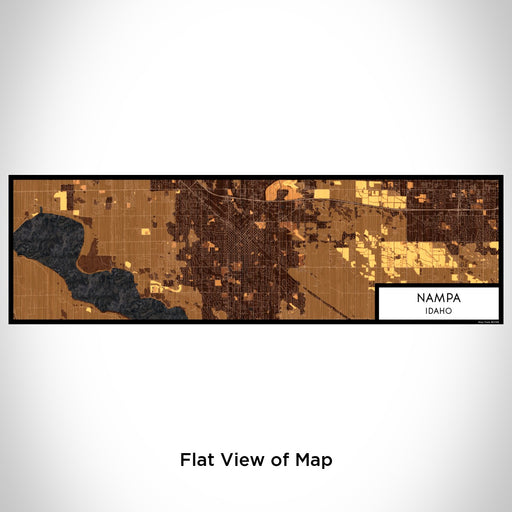 Flat View of Map Custom Nampa Idaho Map Enamel Mug in Ember