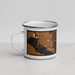 Left View Custom Nampa Idaho Map Enamel Mug in Ember